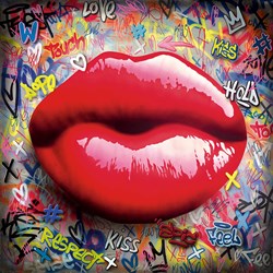 Rebel by Rerun - Embellished Box Canvas sized 26x26 inches. Available from Whitewall Galleries